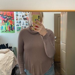 FREE PEOPLE knit top with mock turtle neck